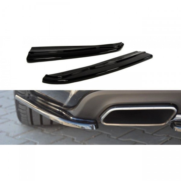 Heck Ansatz Flaps Diffusor für MERCEDES CLS C218 AMG LINE schwarz Hochglanz