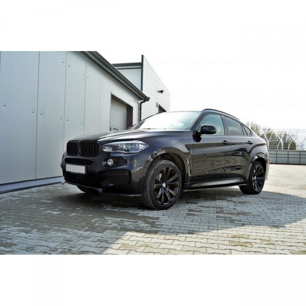 Seitenschweller Ansatz passend für BMW X6 F16 M Paket schwarz Hochglanz