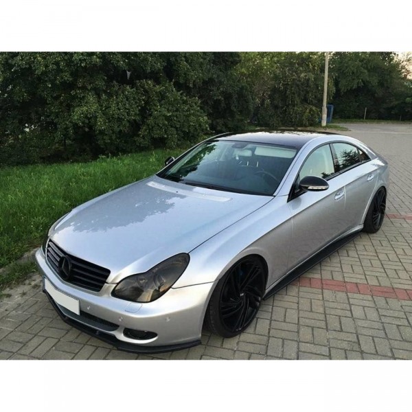 Seitenschweller Ansatz für MERCEDES CLS C219 schwarz Hochglanz