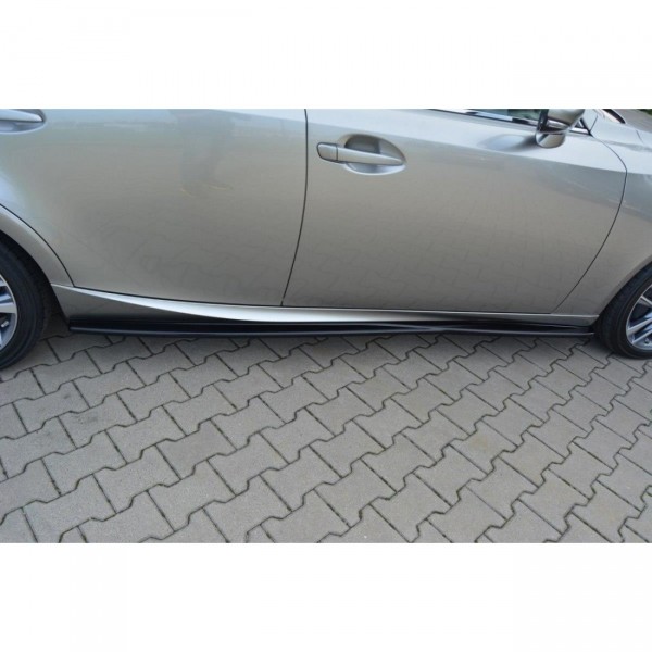 Seitenschweller Ansatz passend für Lexus IS Mk3 schwarz Hochglanz
