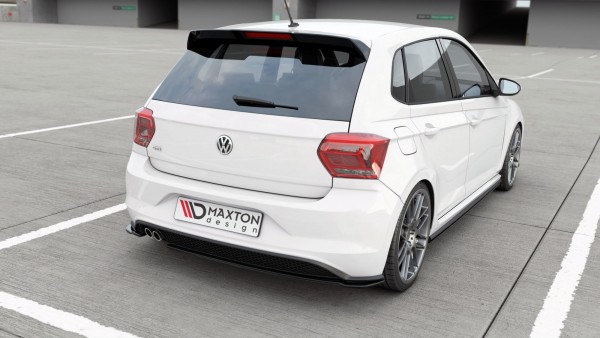 Heck Ansatz Flaps Diffusor V.2 für VW Polo GTI Mk6 schwarz matt