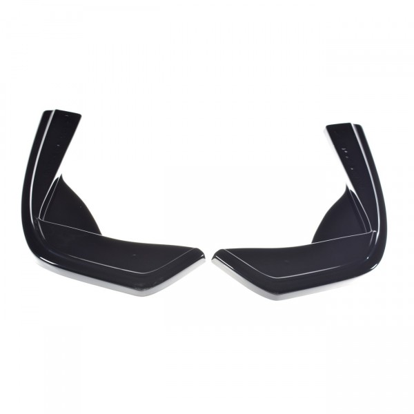 Heck Ansatz Flaps Diffusor für Mercedes-AMG C 43 Limousine W205 Facelift schwarz Hochglanz