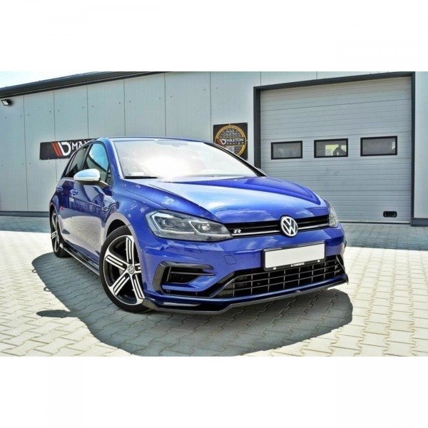 Front Ansatz V.2 für VW Golf 7 R / R-Line Facelift schwarz Hochglanz