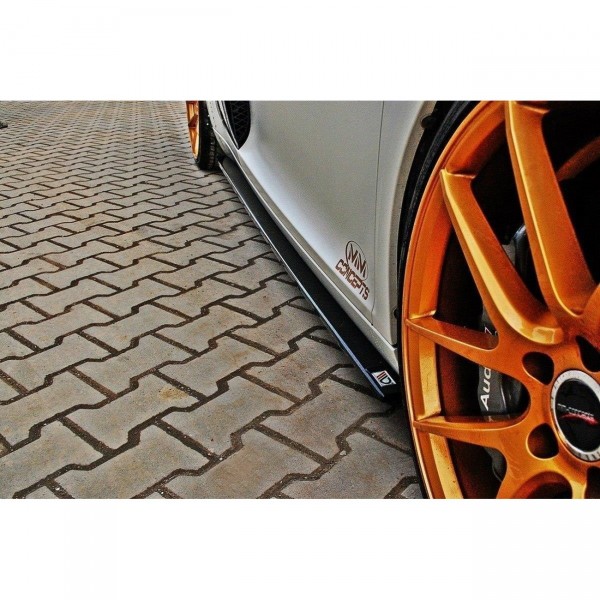 Seitenschweller Ansatz für Audi R8 Mk.1 schwarz Hochglanz