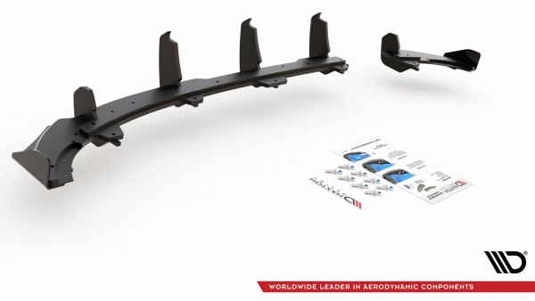 Robuste Racing Diffusor Heck Ansatz +Flaps für Volkswagen Polo GTI Mk6