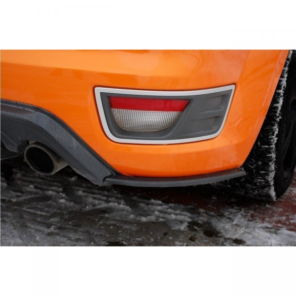 Heck Ansatz Flaps Diffusor V.2 für Ford Focus ST Mk2 schwarz Hochglanz