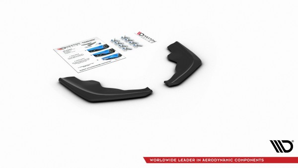 Heck Ansatz Flaps Diffusor V.2 für BMW 1er F40 M-Paket schwarz Hochglanz