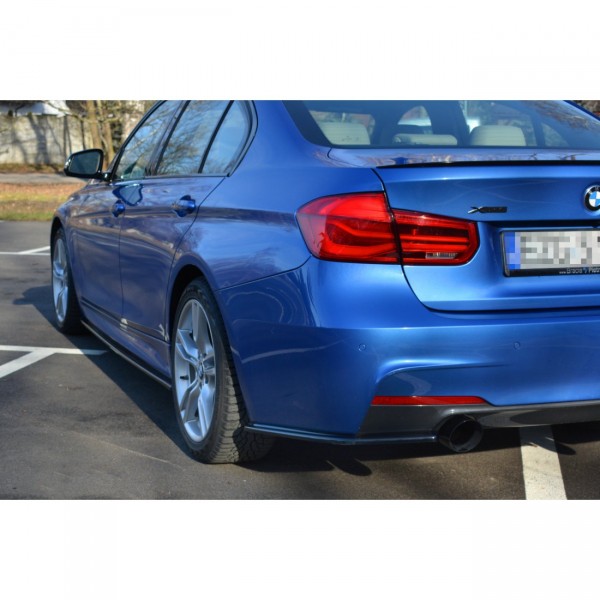 Heck Ansatz Flaps Diffusor für BMW 3er F30 PHASE-II SEDAN M-SPORT schwarz Hochglanz