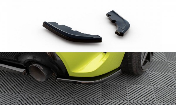 Heck Ansatz Flaps Diffusor V.7 für BMW 1er M-Paket / M135i F40 schwarz Hochglanz
