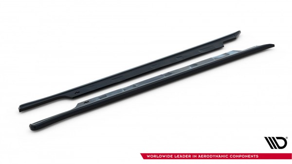 Seitenschweller Ansatz für V.1 für Tesla Model S Plaid Mk1 Facelift schwarz Hochglanz