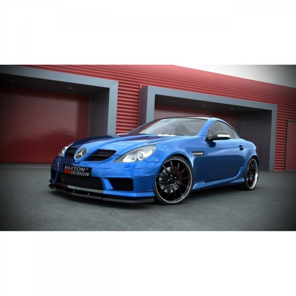 Front Stoßstange Frontschürze + Splitter passend für Mercedes SLK R171 (SLK R172 AMG Look) schwarz H