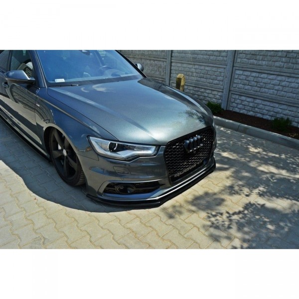 Front Ansatz V.1 für Audi S6 / A6 S-Line C7 schwarz Hochglanz