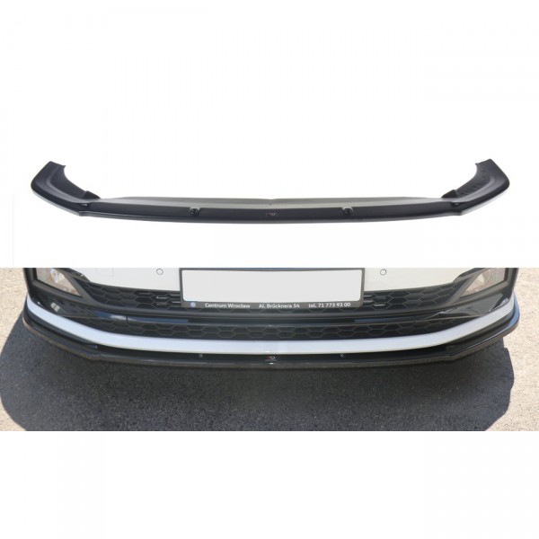 Front Ansatz V.1 für VW POLO MK6 GTI schwarz Hochglanz