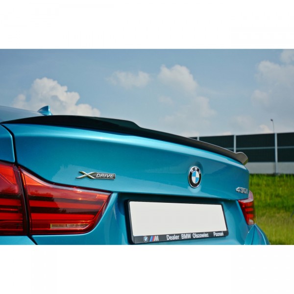 Spoiler CAP für BMW 4er F36 GRAN COUPß schwarz Hochglanz