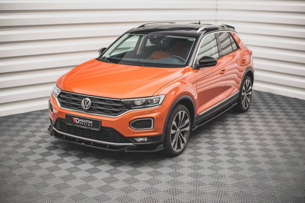 Front Ansatz V.1 für Volkswagen T-Roc Mk1 schwarz Hochglanz