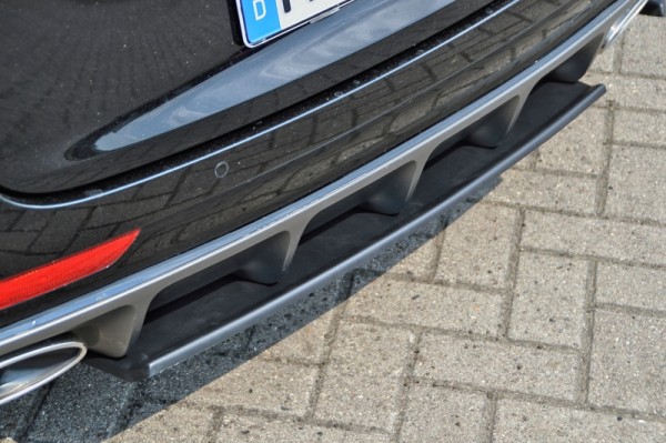Heckansatz Heckdiffuser Mittelteil aus ABS hochglanz schwarz | MM 