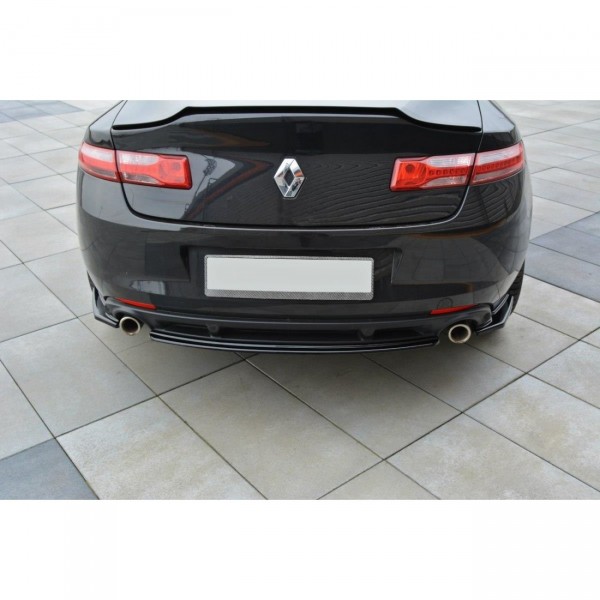Heck Ansatz Flaps Diffusor für Renault Laguna mk 3 Coupe schwarz Hochglanz