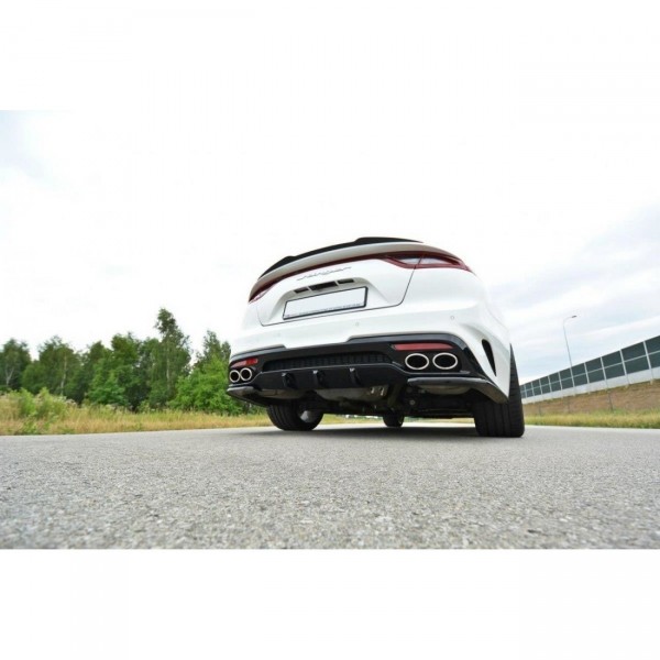 Diffusor Heck Ansatz passend für KIA STINGER GT Carbon Look