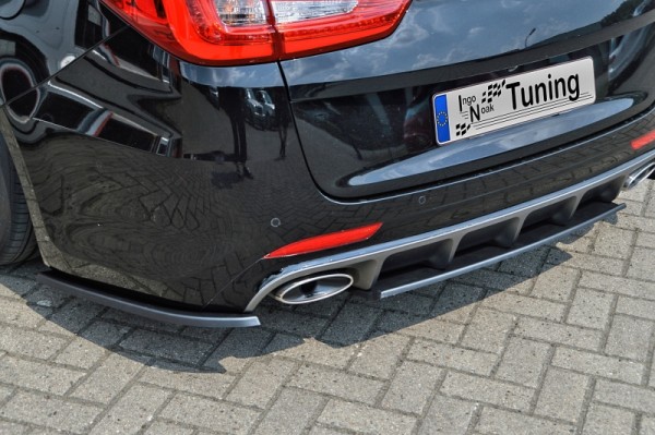 Heckansatz Heckdiffuser ABS bestehend aus Mittelteil und Seitenteilen hochglanz schwarz Kia Optima S