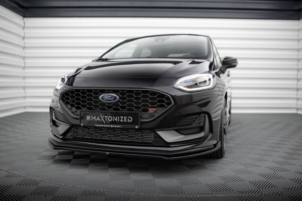 Front Ansatz V.1 für Ford Fiesta ST Mk8 Facelift schwarz Hochglanz