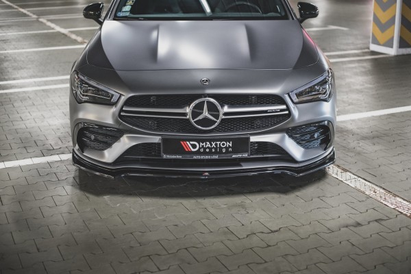 Front Ansatz V.1 für Mercedes-AMG CLA 35 Aero C118 schwarz Hochglanz