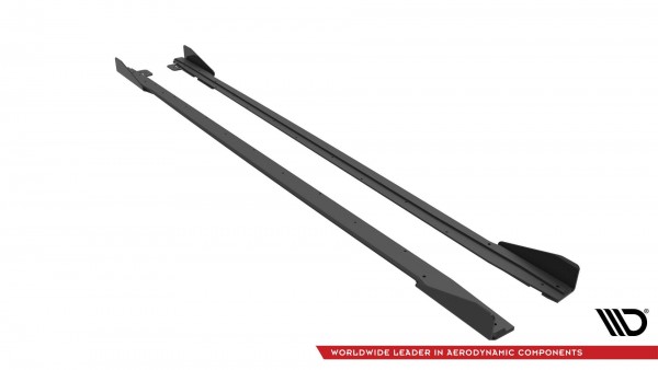 Street Pro Seitenschweller Ansatz für V.1 für + Flaps Ford Mustang GT Mk6 Facelift schwarz Hochglanz