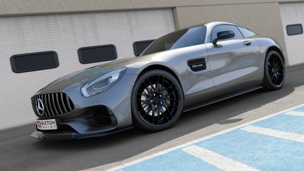 Seitenschweller Ansatz für Mercedes-AMG GT / GT S C190 Facelift schwarz Hochglanz