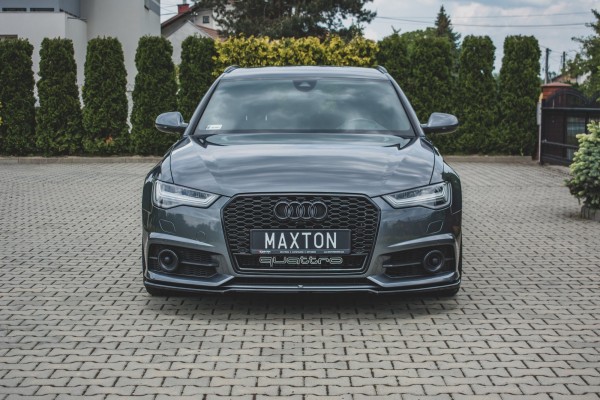 Front Ansatz für Audi S6 / A6 S-Line C7 FL schwarz Hochglanz