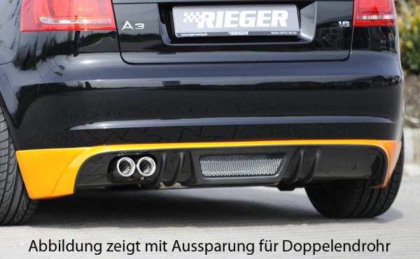Rieger Heckschürzenansatz Diffusor Audi A3 (8P) Cabrio