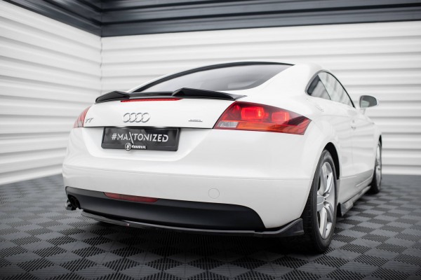 Heck Ansatz Flaps Diffusor für Audi TT 8J schwarz Hochglanz