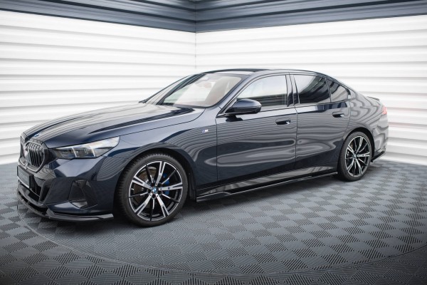 Seitenschweller Ansatz für V.2 für BMW 5er M-Paket G60 schwarz Hochglanz