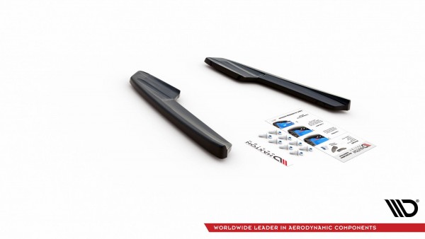 Heck Ansatz Flaps Diffusor V.2 für Audi RS6 C8 / RS7 C8 schwarz Hochglanz