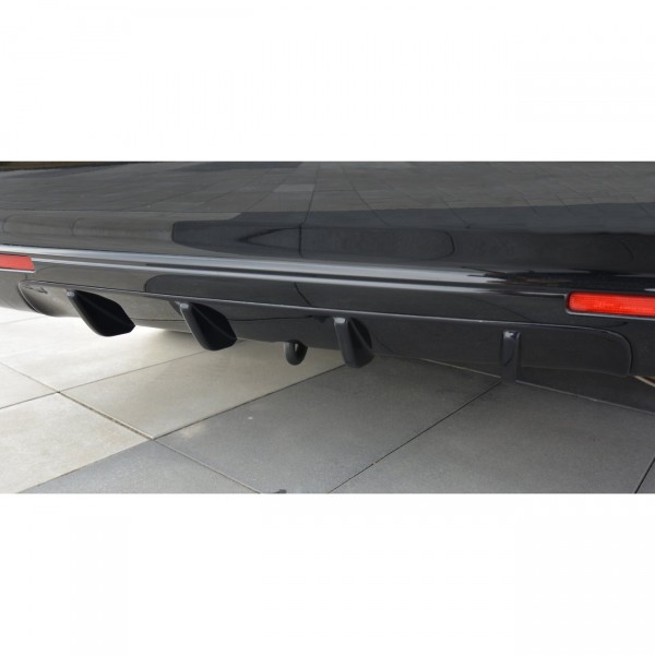 Diffusor Heck Ansatz für HONDA ACCORD MK8. CU-Serie vor Facelift SEDAN schwarz Hochglanz