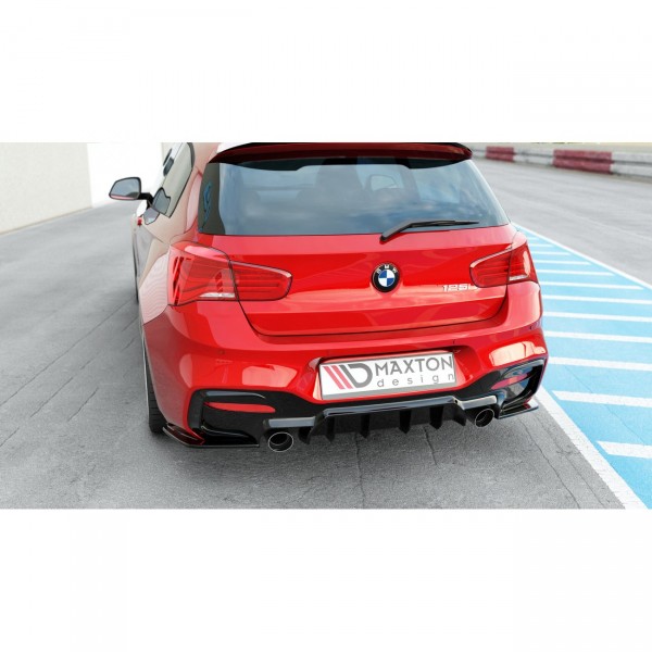 Diffusor Heck Ansatz für Bmw 1 F20/ F21 Facelift M-Power schwarz Hochglanz