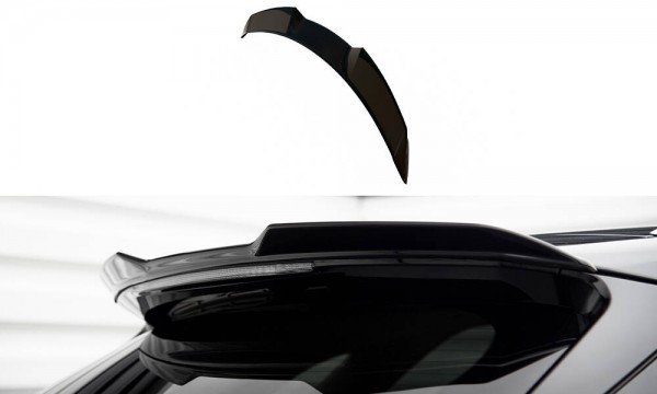 Höher Spoiler CAP für 3D Lexus RX Mk4 Facelift schwarz Hochglanz