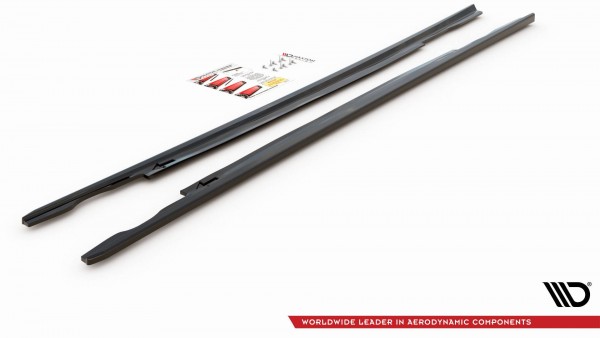 Seitenschweller Ansatz für Volkswagen Passat B8 schwarz Hochglanz
