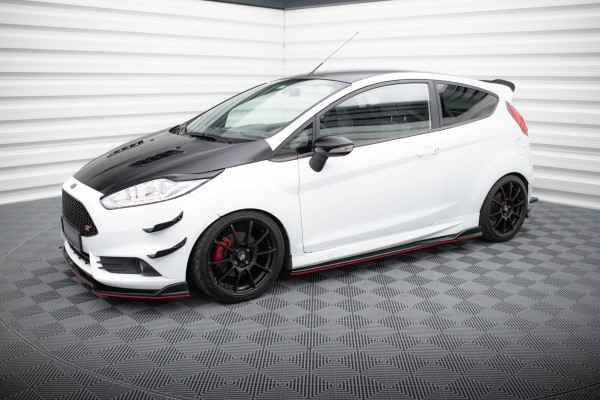 Seitenschweller Ansatz für V.3 für Ford Fiesta ST / ST-Line Mk7 schwarz Hochglanz