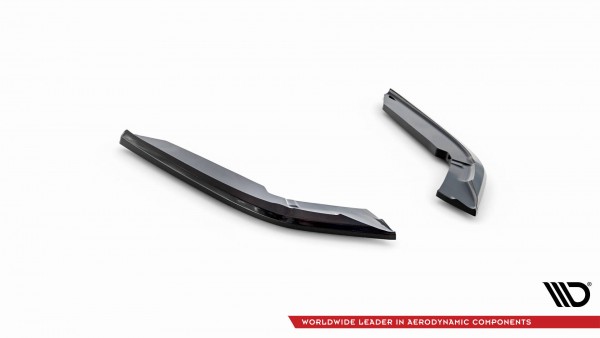 Heck Ansatz Flaps Diffusor V.4 für BMW 4er Coupe M-Paket F32 schwarz Hochglanz