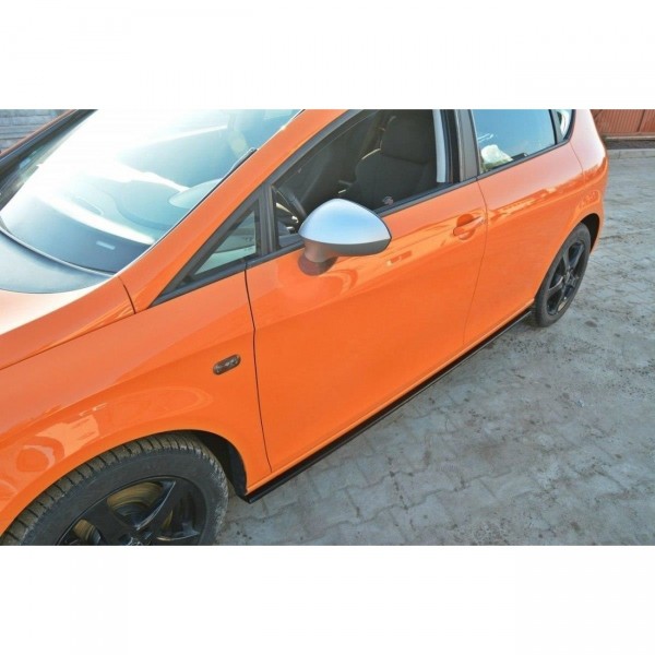 Seitenschweller Ansatz für SEAT LEON MK2 CUPRA / FR schwarz Hochglanz