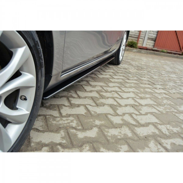 Seitenschweller Ansatz für MAZDA 3 MK2 SPORT (vor Facelift) schwarz Hochglanz