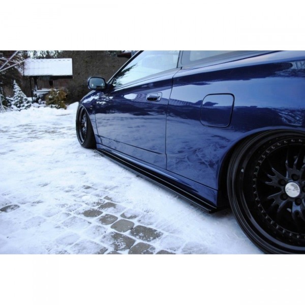 Seitenschweller Ansatz für TOYOTA CELICA T23 TS vor Facelift schwarz Hochglanz