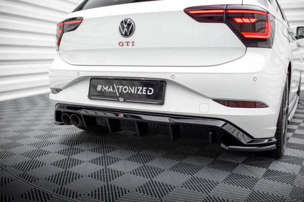 Diffusor Heck Ansatz für Volkswagen Polo GTI Mk6 Facelift