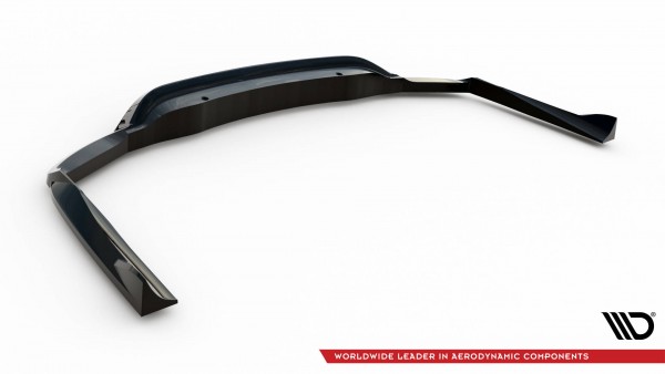 Hinten Splitter (mit einem vertikalem balken) für Mercedes-Benz CLA C117 Facelift schwarz Hochglanz