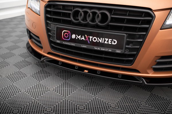 Front Ansatz V.2 für Audi A7 C7 schwarz Hochglanz