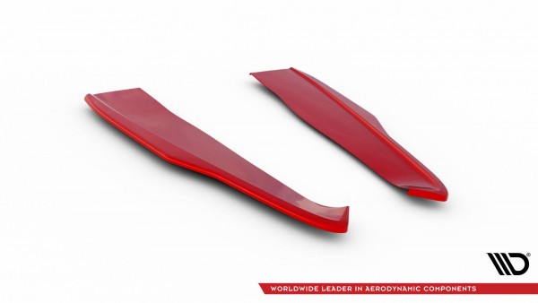 Heck Ansatz Flaps Diffusor V.2 für Ford Mustang Mk6 Facelift schwarz Hochglanz