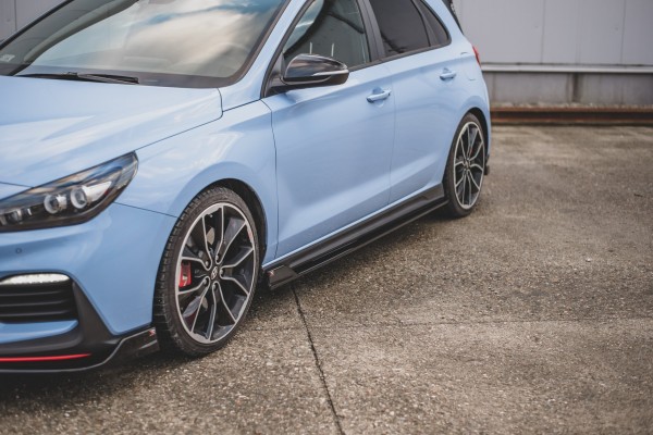 Seitenschweller Ansatz für V.5 Hyundai I30 N Mk3 / Mk3 FL Hatchback/ Fastback schwarz Hochglanz