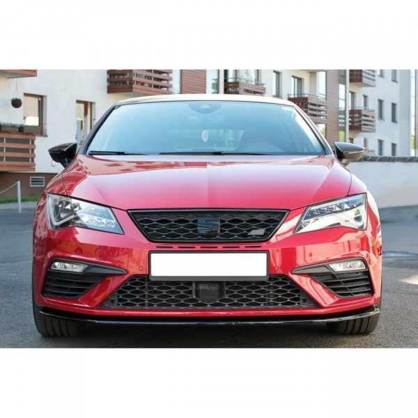 Front Ansatz V.1 für Seat Leon Cupra / FR Mk3 FL schwarz Hochglanz