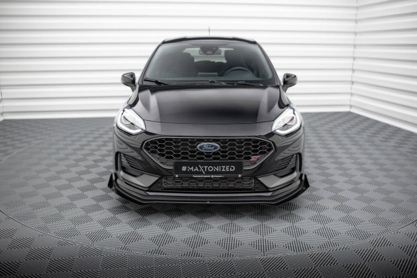 Street Pro Front Ansatz für +Flaps für + Flaps Ford Fiesta ST Mk8 Facelift schwarz Hochglanz