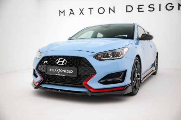 Front Ansatz V.2 für Hyundai Veloster N Mk2 schwarz Hochglanz