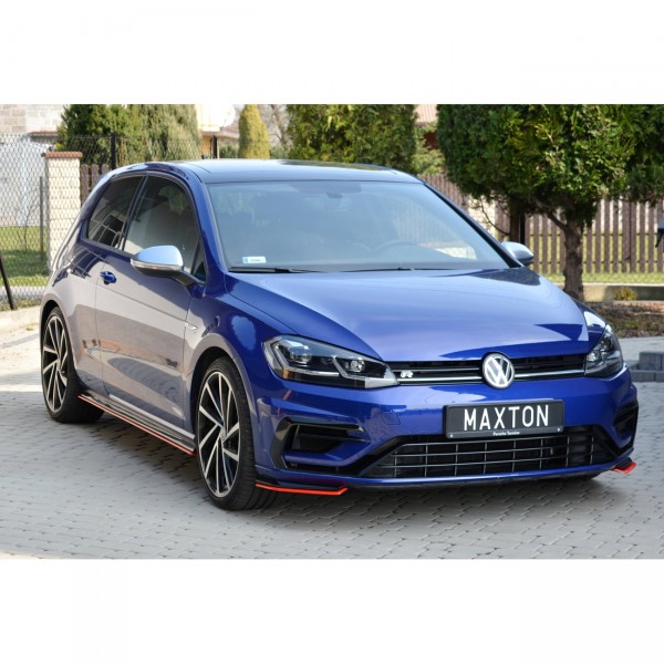 Front Ansatz passend für V.8 VW GOLF 7 R FACELIFT schwarz matt